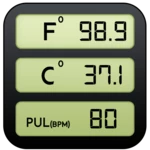 body temperature health diary android application logo